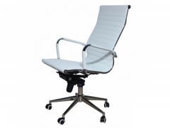 Кресло офисное MF-1903 Multi-M хром, экокожа, цвет: белый