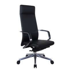 Кресло для руководителя Riva Chair A1811 хром, алюминий, натуральная кожа, цвет: черный