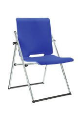 Кресло столик конференц трансформер Riva RCH 1821, хром, пластик, синее