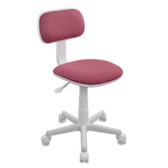 Кресло детское CH-W201NX, без подлокотников, пластик белый, розовое, 477005 [532668]