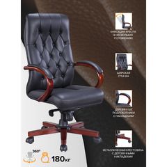   Everprof Monaco Wood   [EP-082 W Leather Black]
