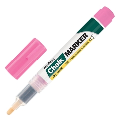 Маркер меловой MUNHWA Chalk Marker, сухостираемый, 3мм, на спиртовой основе, РОЗОВЫЙ, CM-10