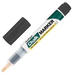 Маркер меловой MUNHWA Chalk Marker, сухостираемый, 3мм, на спиртовой основе, ЧЕРНЫЙ, CM-01