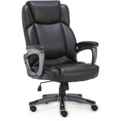 Кресло офисное BRABIX PREMIUM Favorite EX-577 , пружинный блок, рециклированная кожа, черное, 531934 