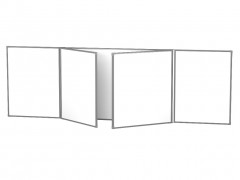 Доска 5-элементная 100x300 см, магнитная комбинированная (мел/маркер), алюминиевая рамка (BoardSYS)