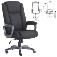 Кресло офисное BRABIX PREMIUM Solid HD-005, НАГРУЗКА до 180 кг, ткань, черное, 531822