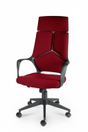 Кресло NORDEN IQ, черный пластик, темно-красная ткань, премиум (CX0898H-1-203)