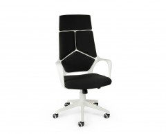 Кресло NORDEN IQ, белый пластик, черная ткань, премиум (CX0898H-0-54)