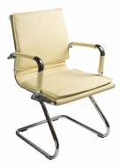 Конференц-кресло Бюрократ CH-993-Low-V/Ivory низкая спинка, слоновая кость, искусственная кожа
