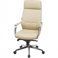 Кресло для руководителя Easy Chair Echair 570 МL кожа, бежевое, металл