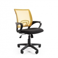 Кресло для персонала Easy Chair 304 TC черное/желтое (ткань/сетка/пластик)
