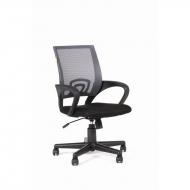 Кресло для персонала Easy Chair 304 черное/серое (ткань/сетка/пластик)