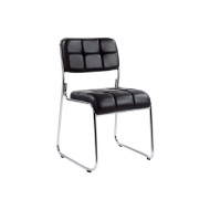 Стул для посетителей Easy Chair 803 VP черный (искусственная кожа/металл хромированный)
