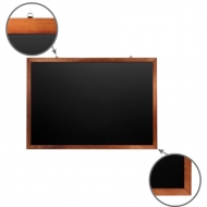 Доска для мела магнитная 100х150 см, черная, деревянная окрашенная рамка, BRAUBERG, 236895
