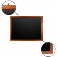 Доска для мела магнитная 60х90 см, черная, деревянная окрашенная рамка, BRAUBERG, 236891