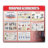 Информационный стенд-плакат Пожарная безопасность 910х700 мм