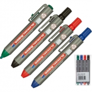Набор маркеров для досок Edding Retract 4 цвета (толщина линии 1.5-3 мм)