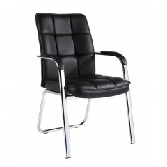 Конференц-кресло EasyChair 810 VPU искусственная кожа черная, хром