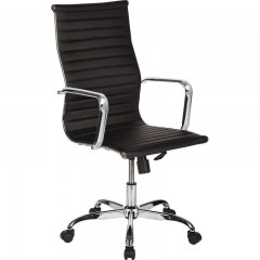 Кресло Easy Chair 711 TPU хром, искусственная кожа, черная