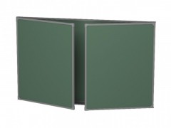 Доска 3-элементная магнитная меловая BoardSYS Eco 100х300 см, полимерное антибликовое покрытие, металл профиль, без лотка