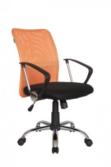 Кресло RCH 8075 Чёрная ткань/Оранжевая сетка (DW-05)