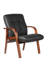 Кресло Riva М 165 D/B Тай, натуральная кожа, черное