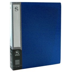 Папка на  60 карманов, 0,6мм, А4, синяя SPONSOR, Сменная этикетка для маркировки на корешке SDB60/BU