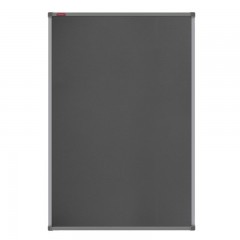 Доска текстильная 100x60 см, алюминиевая рамка, серая (BoardSYS EcoBoard)