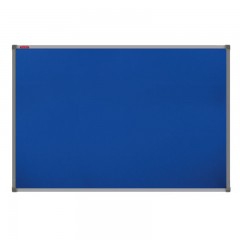 Доска текстильная 100x120 см, алюминиевая рамка, синяя (BoardSYS EcoBoard)