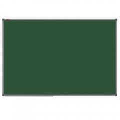 Доска школьная 100х170 см, магнитно-меловая, алюминиевая рамка, с полочкой, зеленая (BoardSYS EcoBoard)