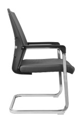Кресло на полозьях Riva RCH D818, сетка-ткань, серое 