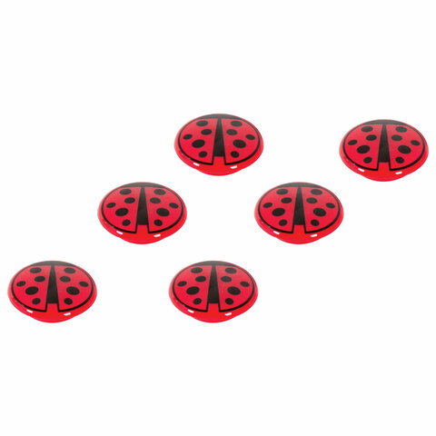 Магниты ЮНЛАНДИЯ 30 мм, НАБОР 6 шт., \