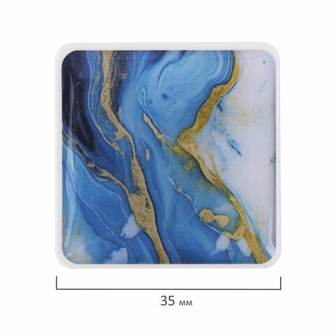 Магниты квадратные стеклянные 35 мм для досок магнитно-маркерных, НАБОР 6 шт., \