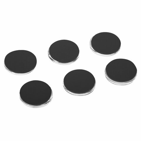 Магниты стеклянные 35 мм для досок магнитно-маркерных, НАБОР 6 шт., \