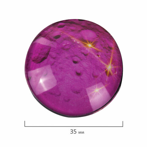 Магниты стеклянные 35 мм для досок магнитно-маркерных, НАБОР 6 шт., \