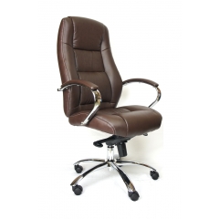 Кресло для руководителя Everprof Kron M экокожа коричневый 